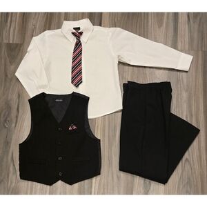 Boys 4-Pc Black Suit Outfit with Tie-Sz 8  Perfect 4 Holidays & Special Occasion